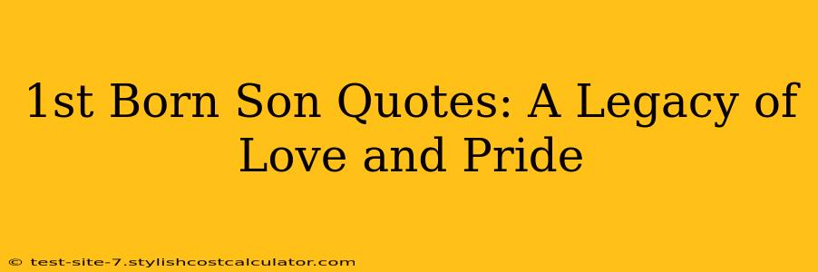 1st Born Son Quotes: A Legacy of Love and Pride