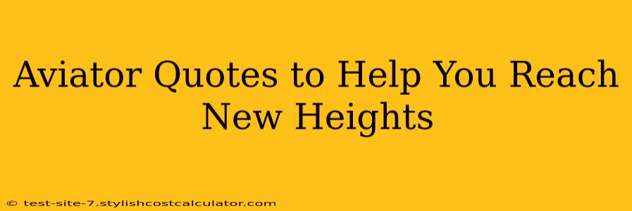 Aviator Quotes to Help You Reach New Heights