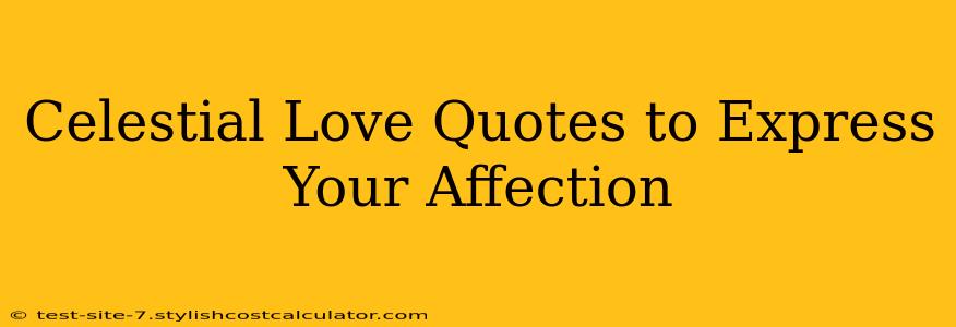 Celestial Love Quotes to Express Your Affection