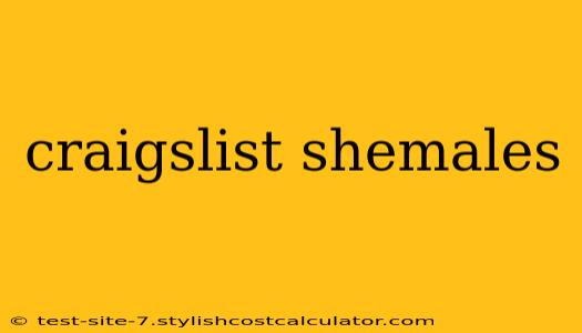 craigslist shemales