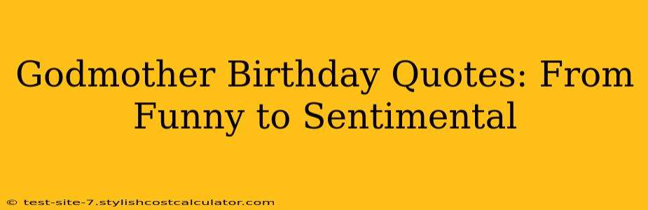 Godmother Birthday Quotes: From Funny to Sentimental