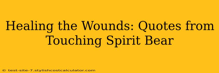 Healing the Wounds: Quotes from Touching Spirit Bear