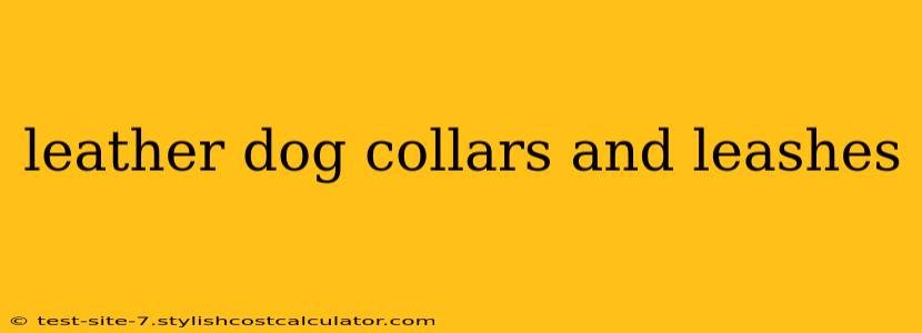 leather dog collars and leashes
