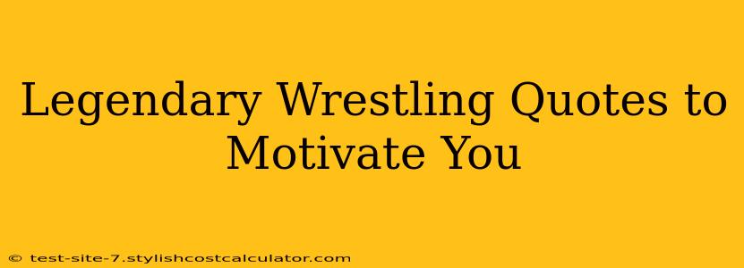 Legendary Wrestling Quotes to Motivate You