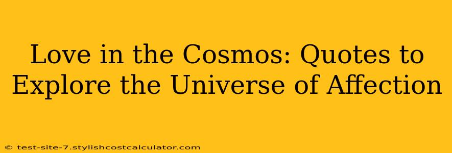 Love in the Cosmos: Quotes to Explore the Universe of Affection