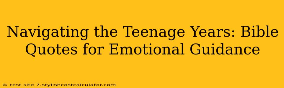 Navigating the Teenage Years: Bible Quotes for Emotional Guidance