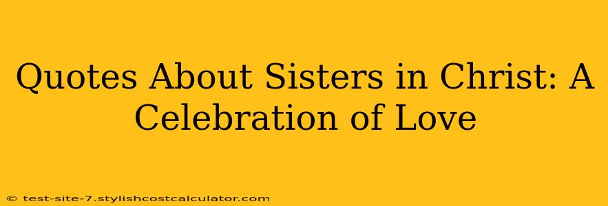 Quotes About Sisters in Christ: A Celebration of Love