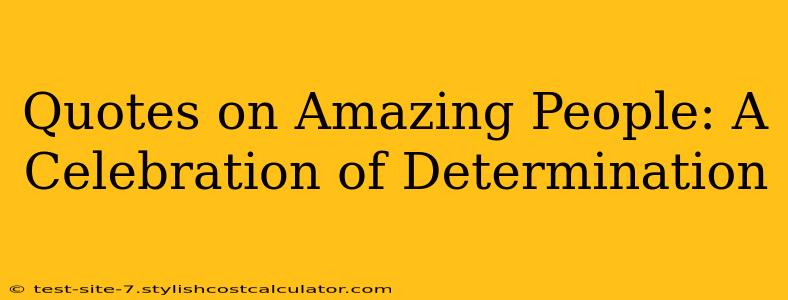 Quotes on Amazing People: A Celebration of Determination