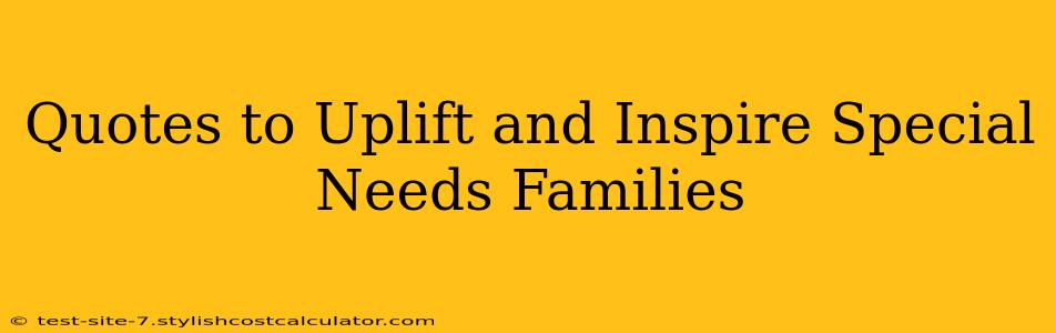 Quotes to Uplift and Inspire Special Needs Families