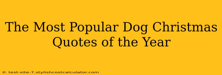 The Most Popular Dog Christmas Quotes of the Year