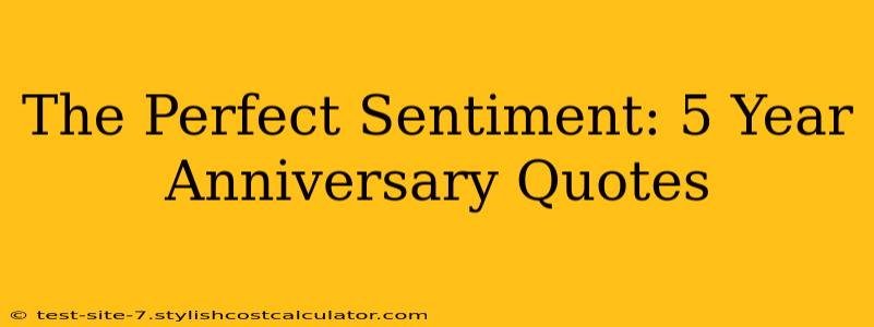 The Perfect Sentiment: 5 Year Anniversary Quotes