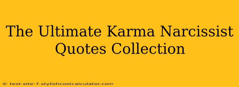The Ultimate Karma Narcissist Quotes Collection